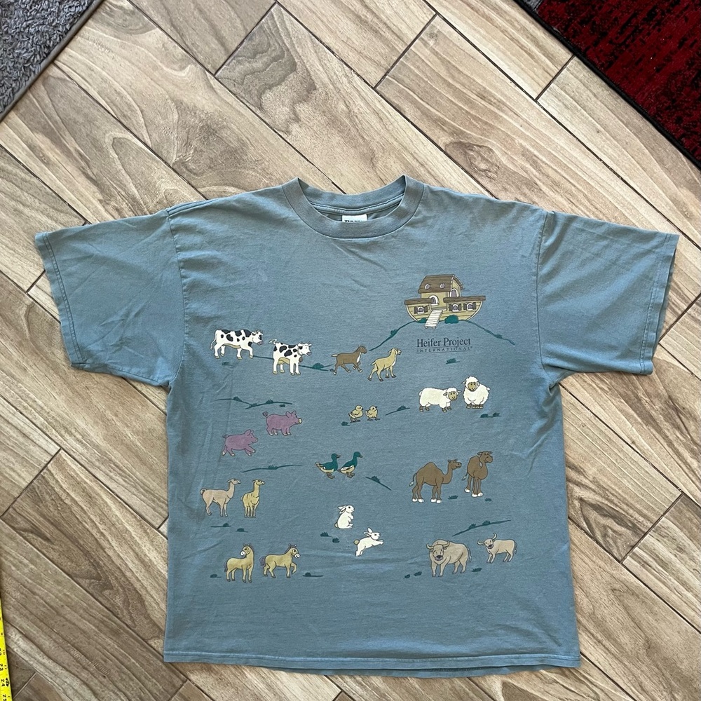 Vintage 90s Heifer Project International Farm Animal T Shirt